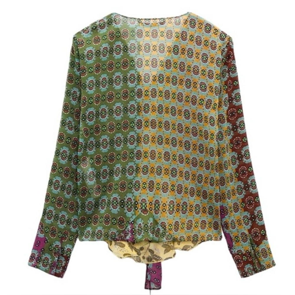 Zara | Multicolor Patterned Blouse - Picture 5 of 11